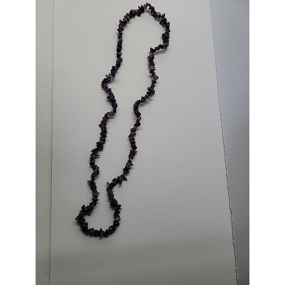 Vintage Premier Designs Purple Stone Chips Beaded Necklace Flapper Opera Jewelry - Picture 9 of 15